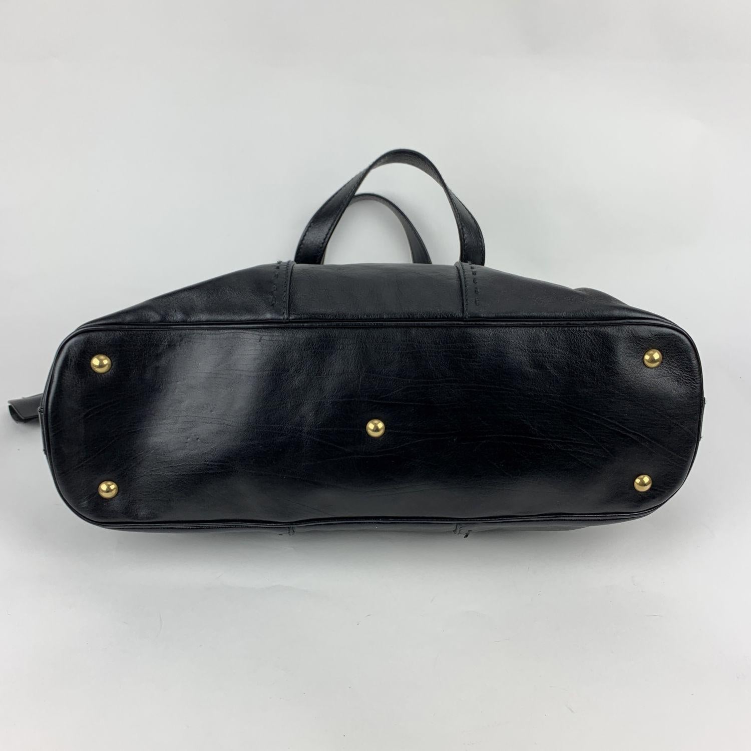 Women's Yves Saint Laurent Black Leather Muse Tote Shoulder Bag