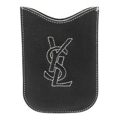 Yves Saint Laurent Black Leather Phone Cover
