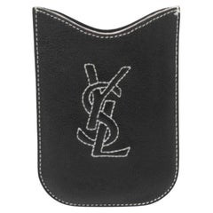 Yves Saint Laurent - Cover in pelle nera per telefono