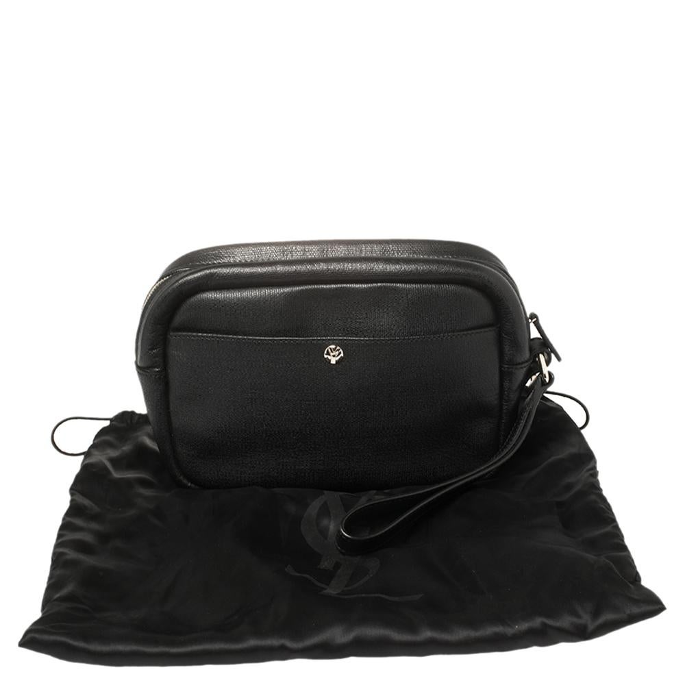 Yves Saint Laurent Black Leather Pouch 3