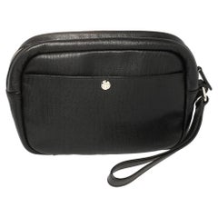 Used Yves Saint Laurent Black Leather Pouch