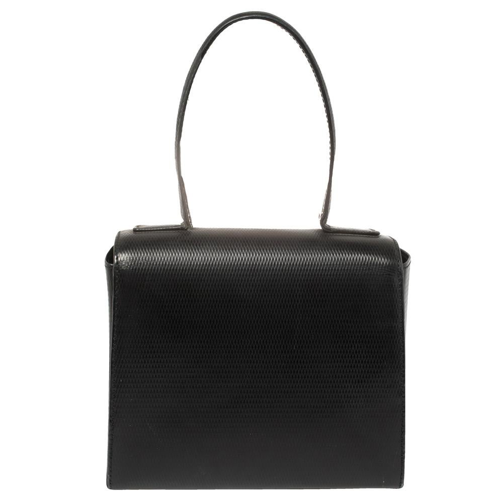 Women's Yves Saint Laurent Black Leather Top Handle Bag