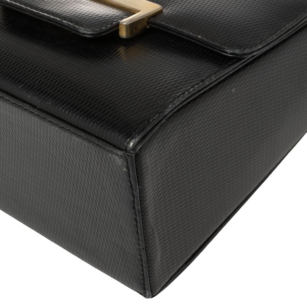 Yves Saint Laurent Black Leather Top Handle Bag 1