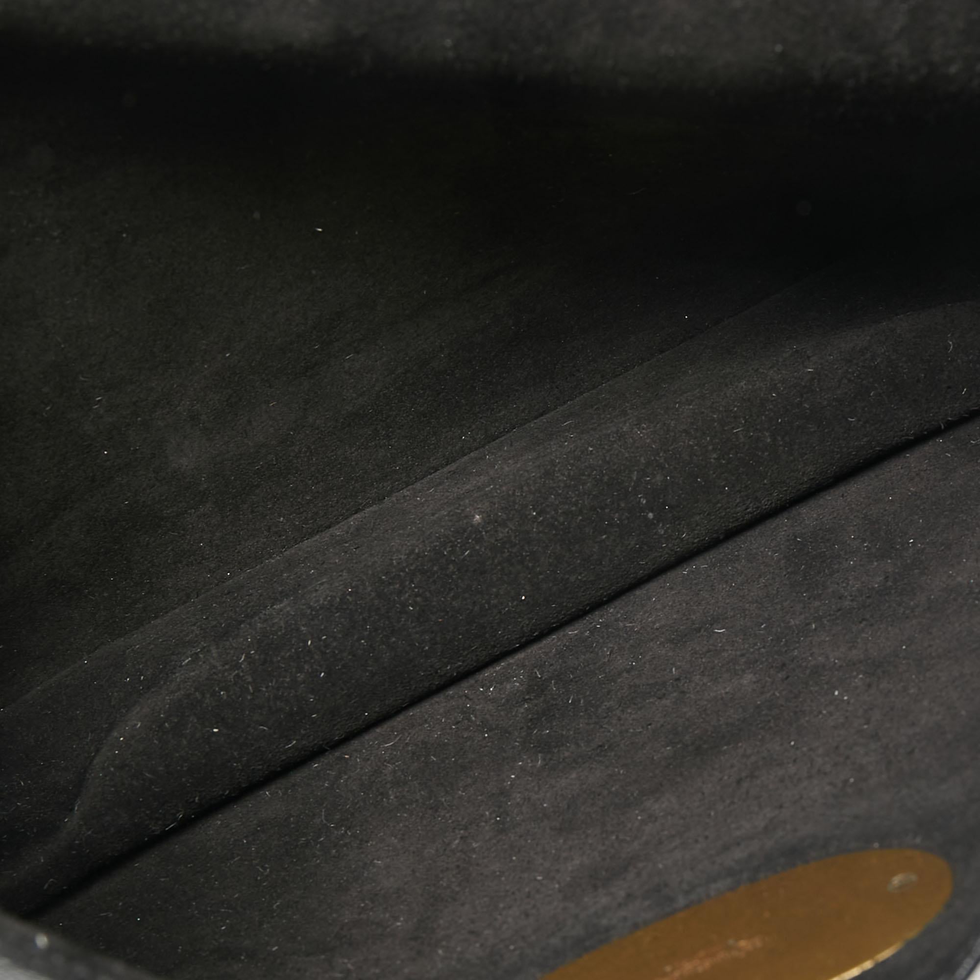 Yves Saint Laurent Black Leather Turnlock Buckle Flap Top Handle Bag 1