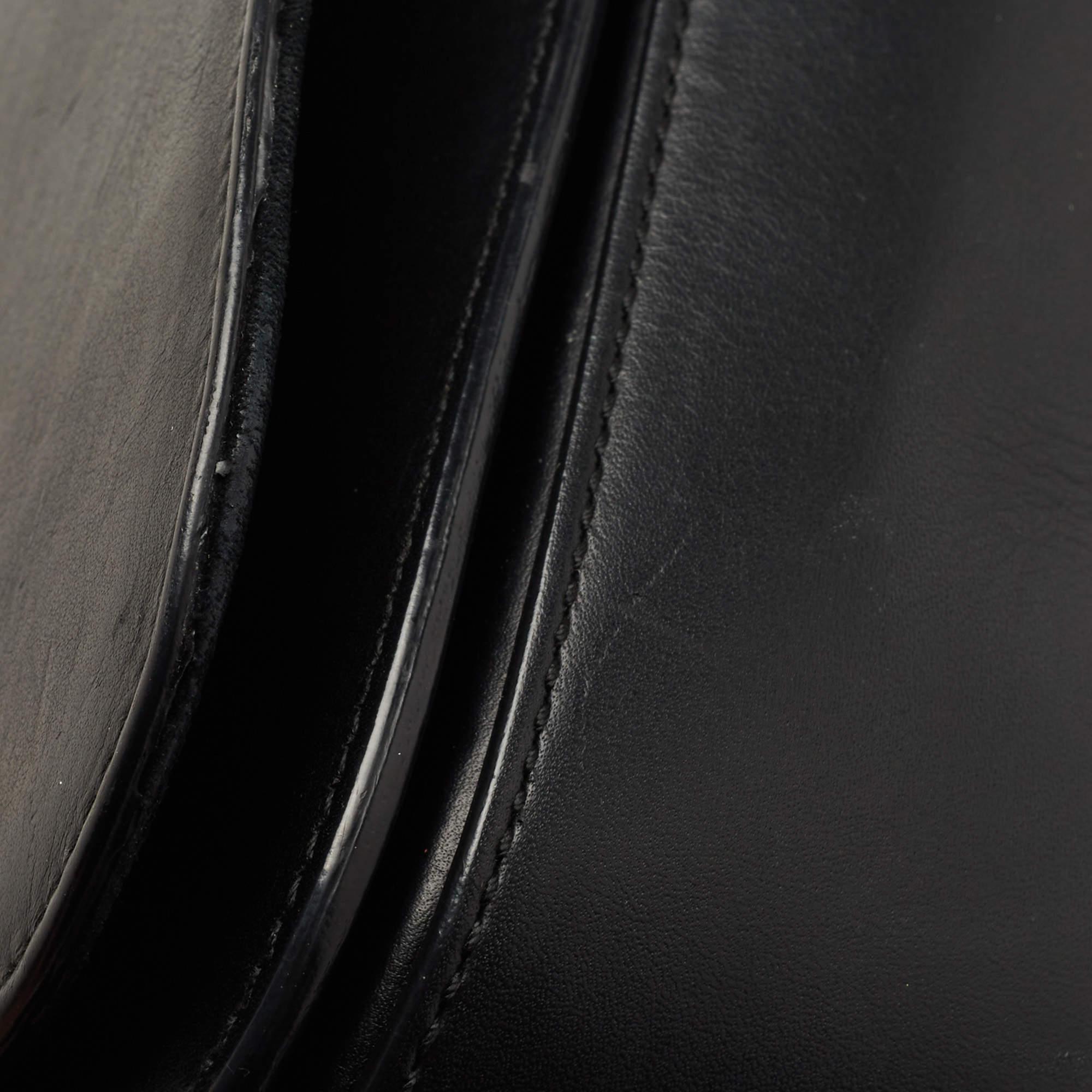 Yves Saint Laurent Black Leather Y-Ligne Flap Shoulder Bag 8