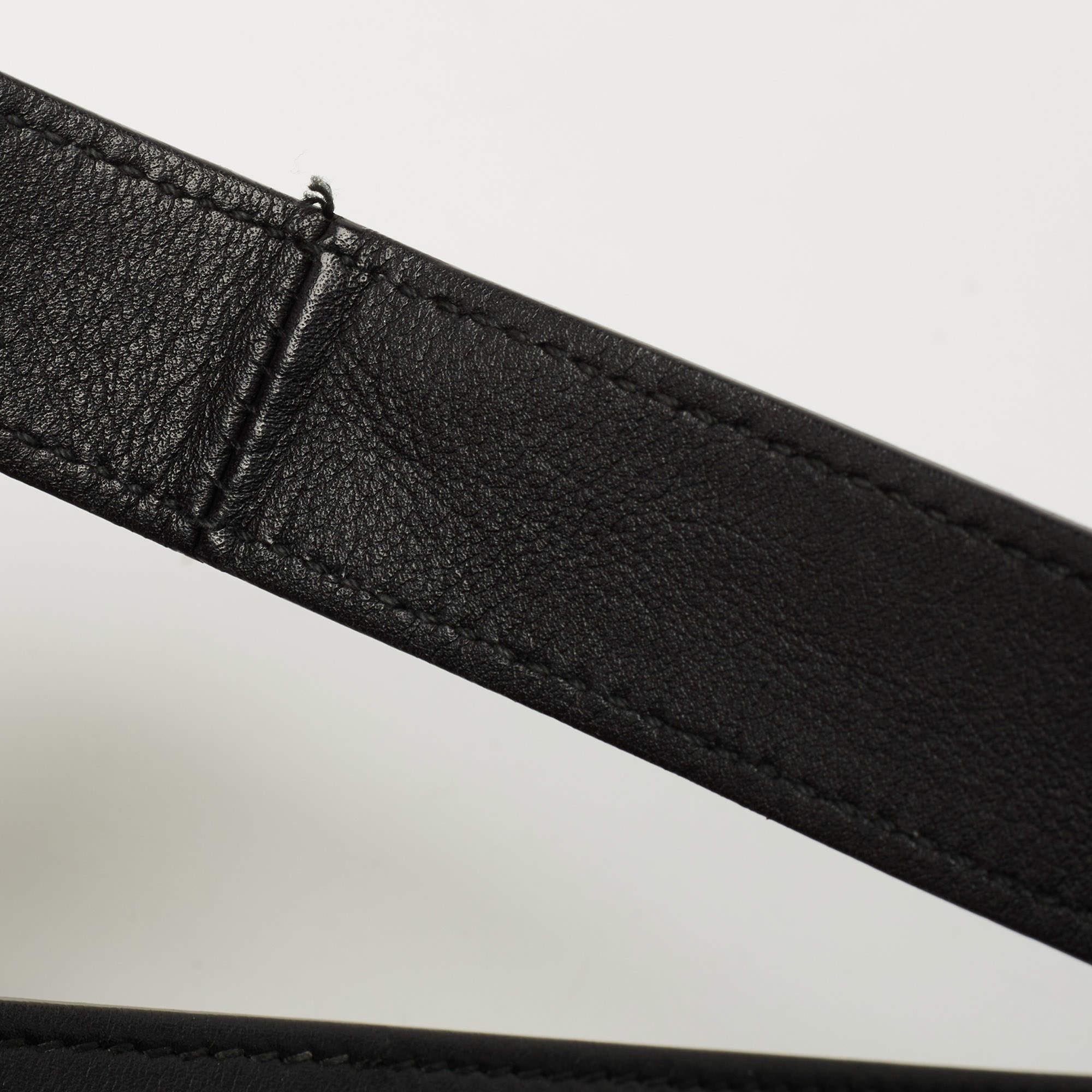 Yves Saint Laurent Black Leather Y-Ligne Flap Shoulder Bag 10