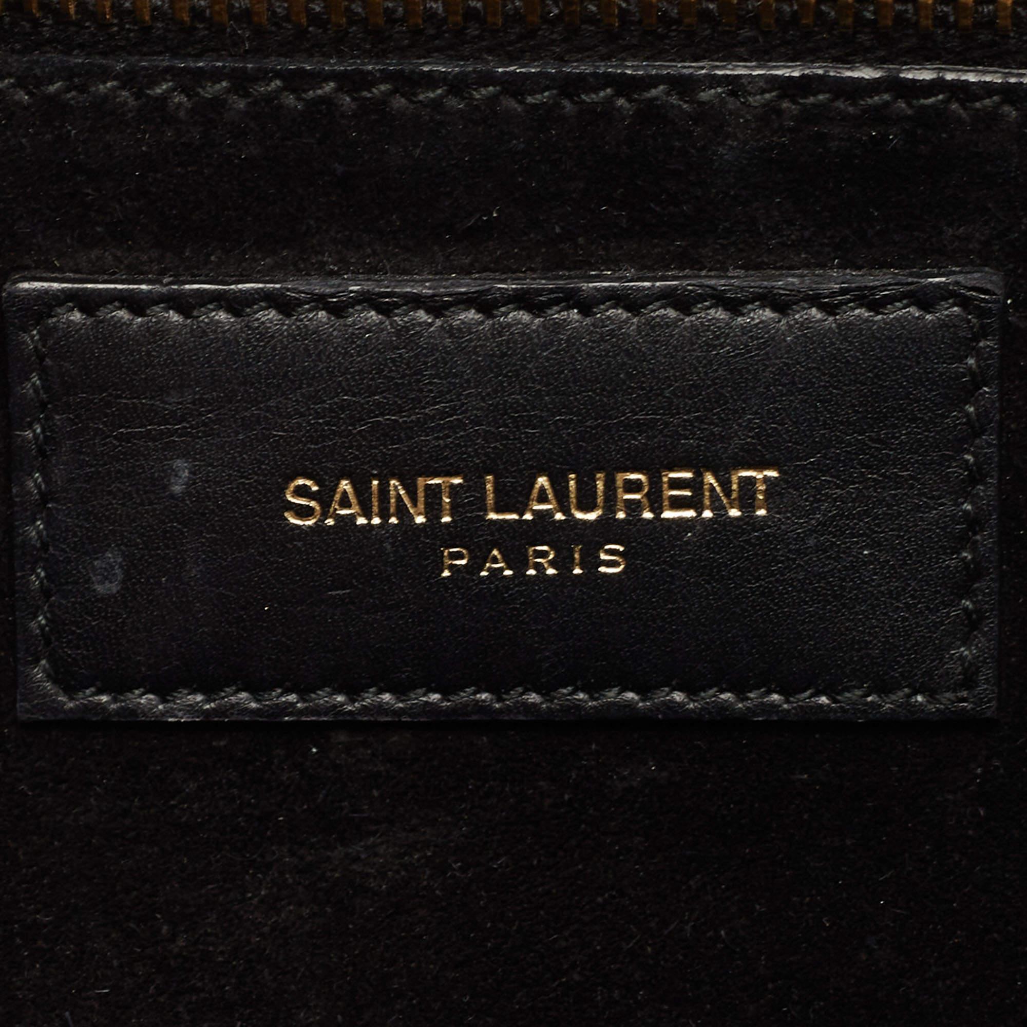 Yves Saint Laurent Black Leather Y-Ligne Flap Shoulder Bag 12
