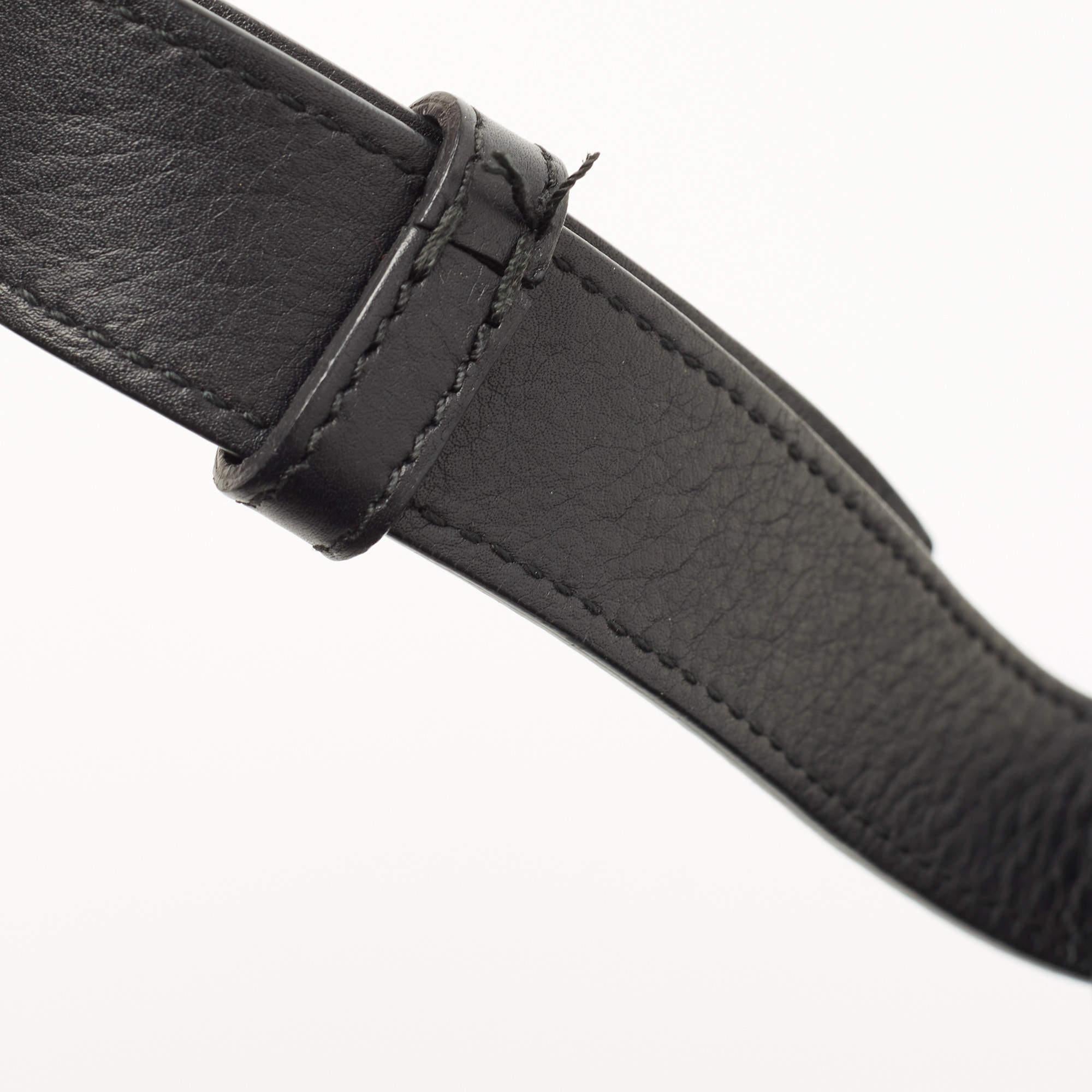 Yves Saint Laurent Black Leather Y-Ligne Flap Shoulder Bag 4
