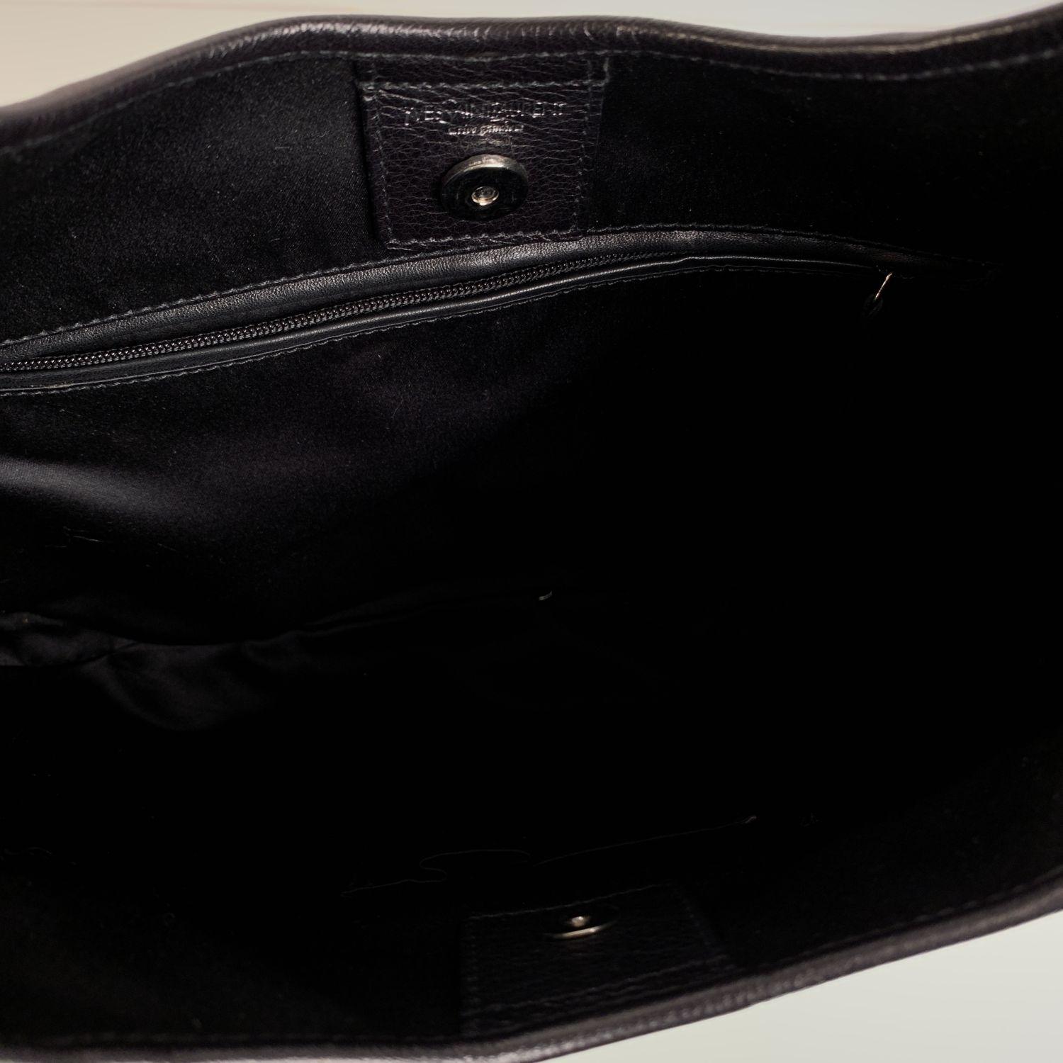 Yves Saint Laurent Black Leather Ysl Studded Mombasa Hobo Bag 1