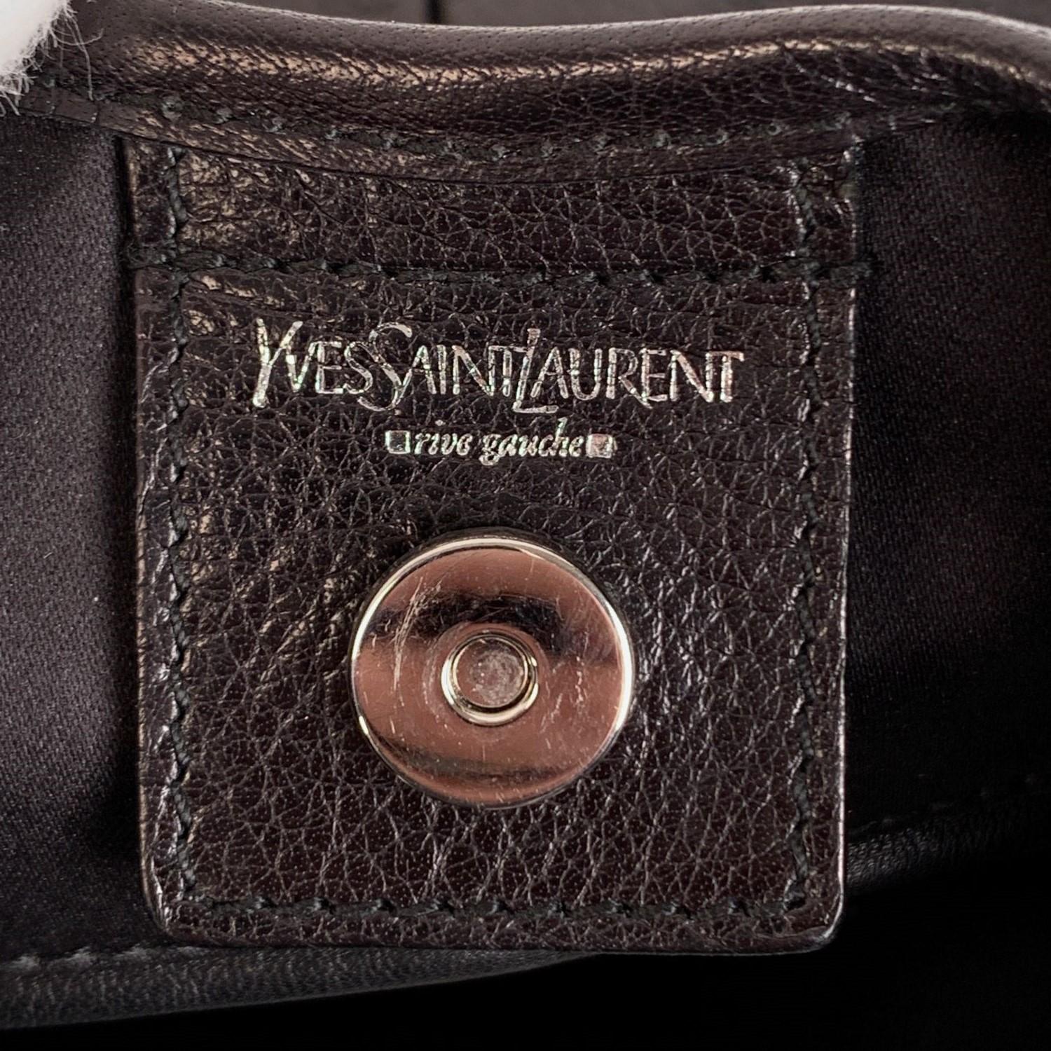 Yves Saint Laurent Black Leather Ysl Studded Mombasa Hobo Bag 2