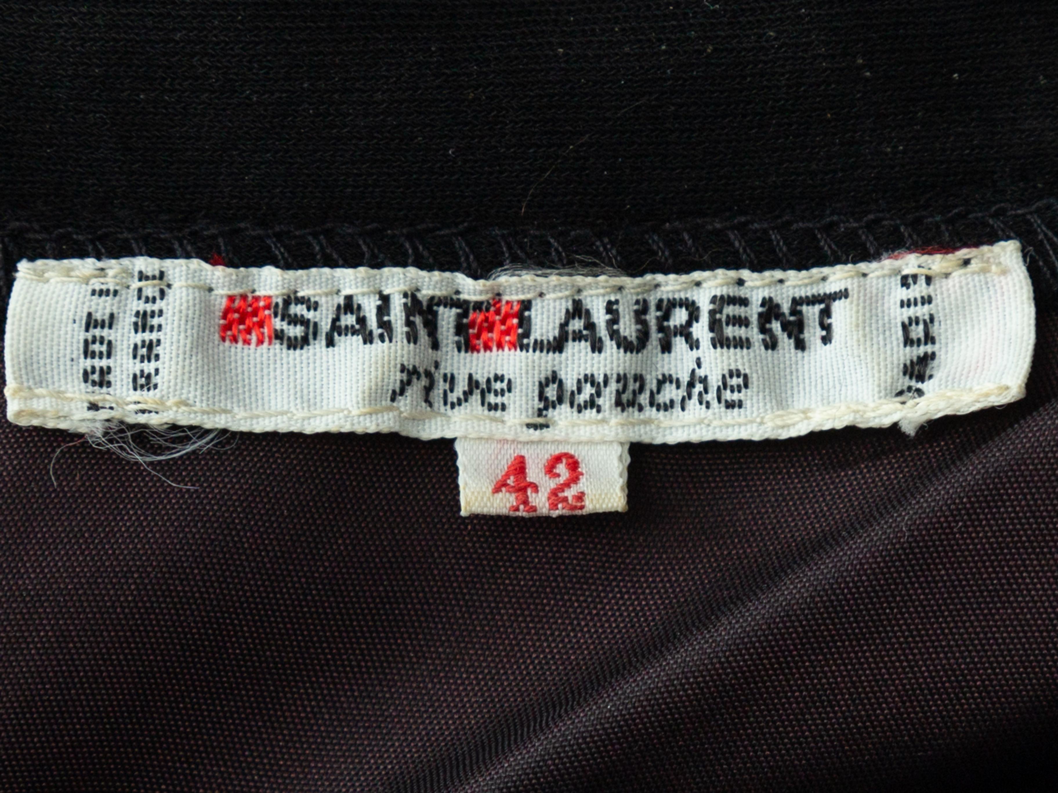 Women's Yves Saint Laurent Black Long Sleeve Top