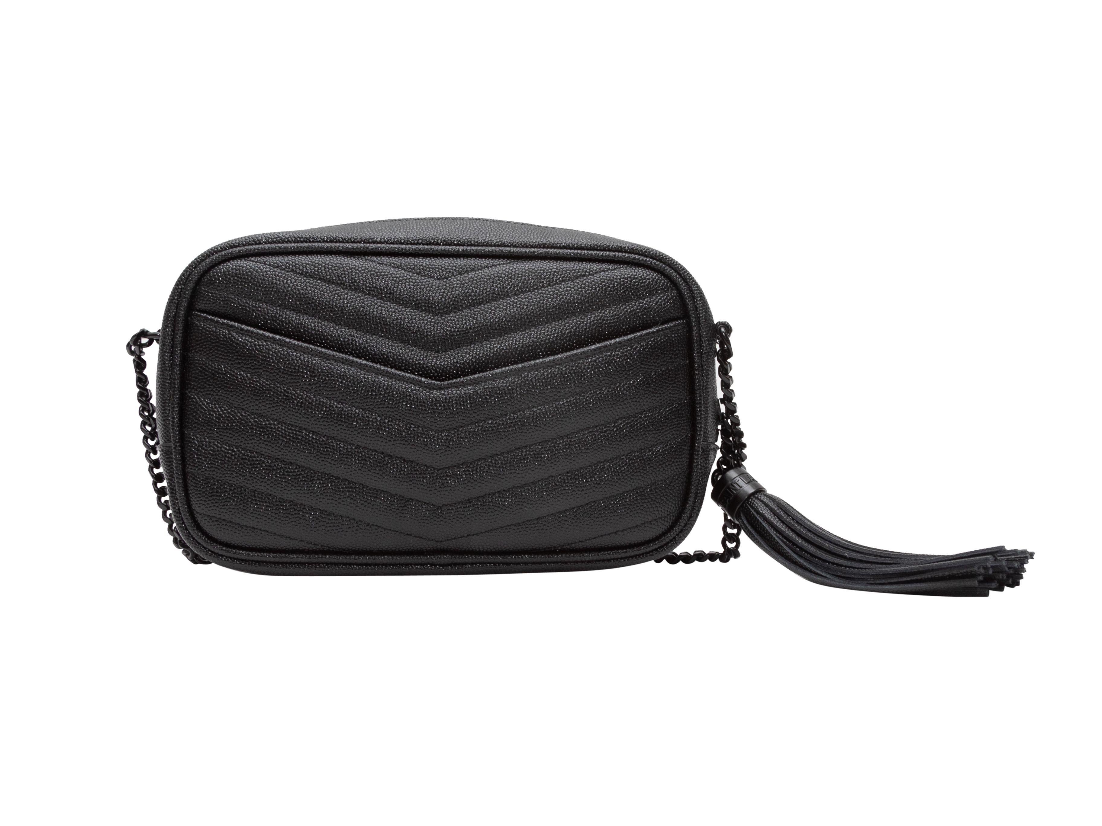 Yves Saint Laurent Black Mini Lou Camera Bag 2
