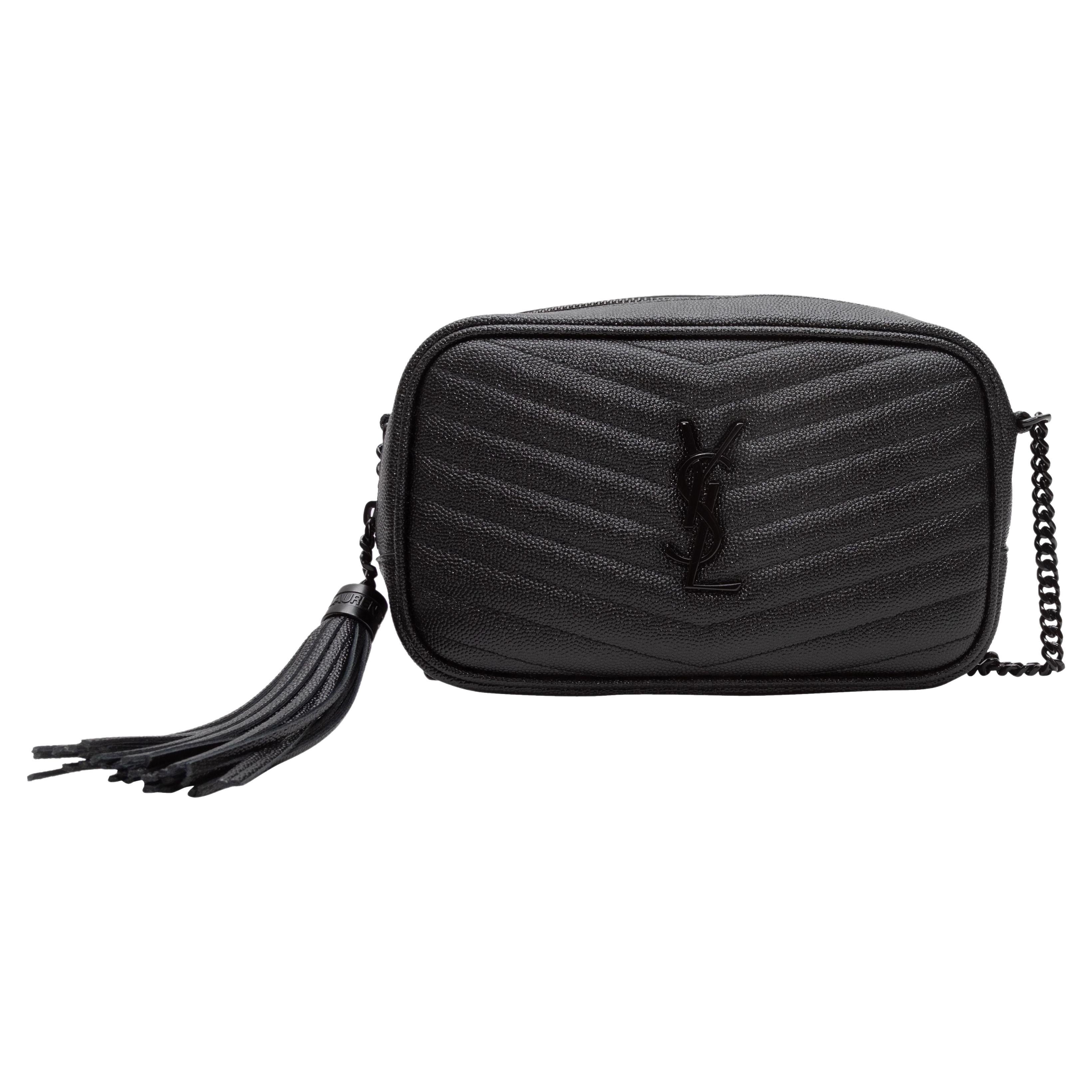 Yves Saint Laurent Black Mini Lou Camera Bag