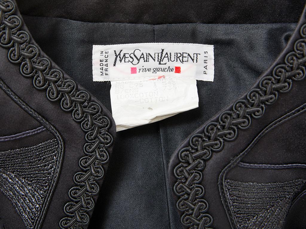 Yves Saint Laurent Black on Black Cropped Jacket 3