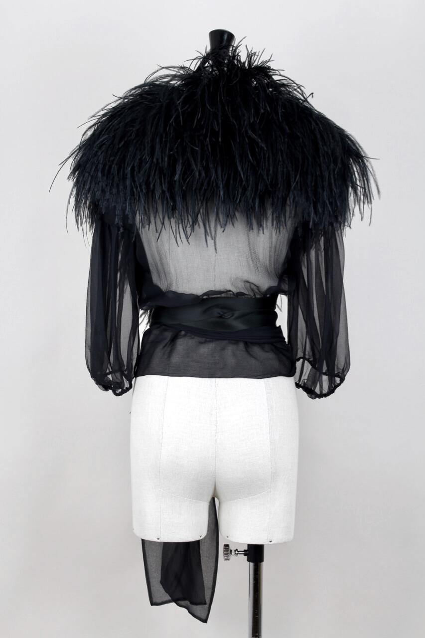 ostrich feather shirt