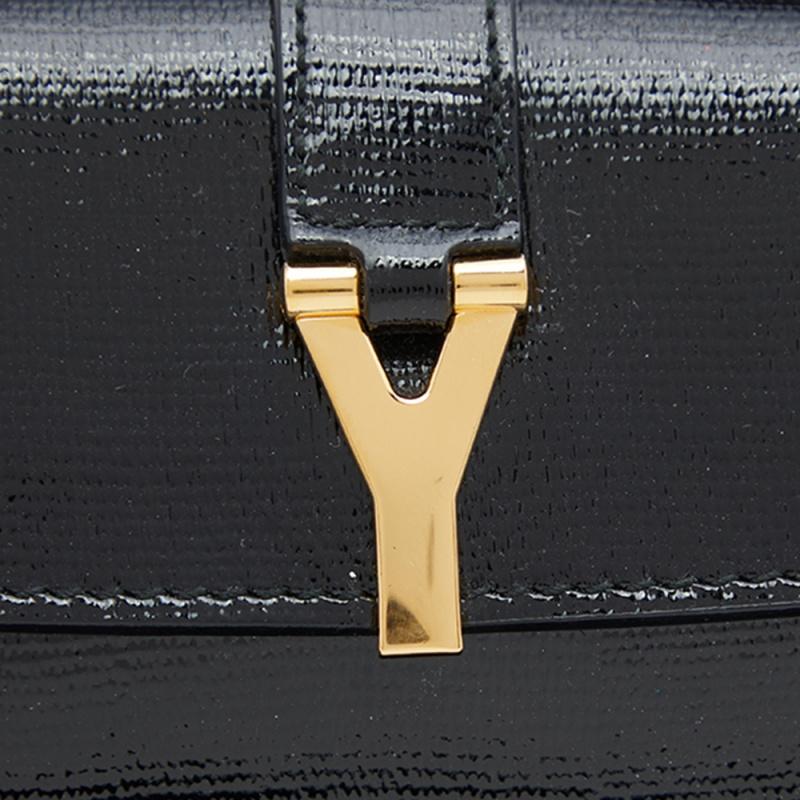 Yves Saint Laurent Black Patent Chyc Mini Belt Bag In Good Condition In Dubai, Al Qouz 2