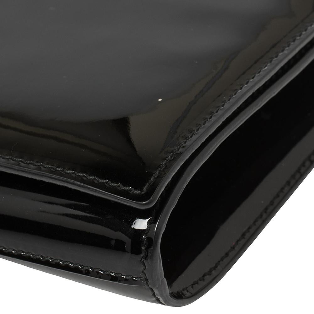 Yves Saint Laurent Black Patent Leather Belle De Jour Clutch 4