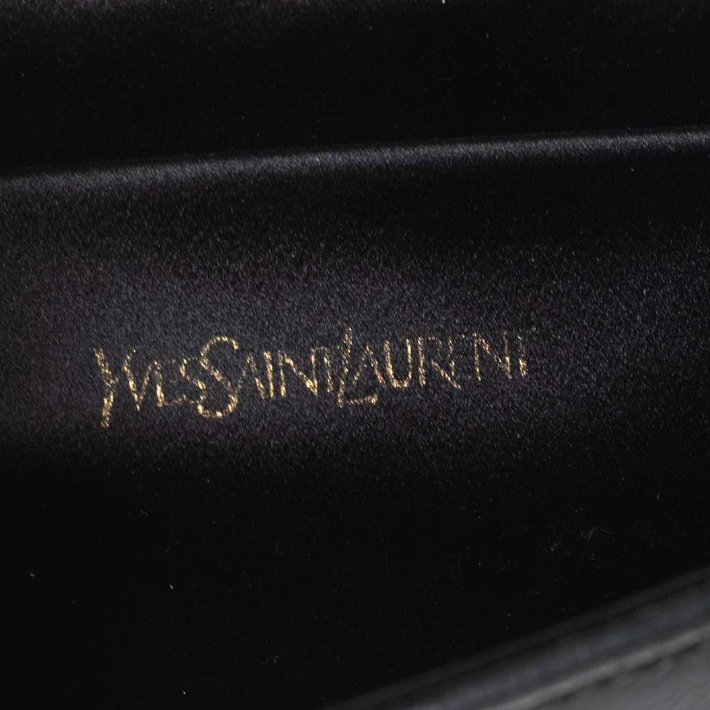 Yves Saint Laurent Black Patent Leather Belle De Jour Flap Clutch 6
