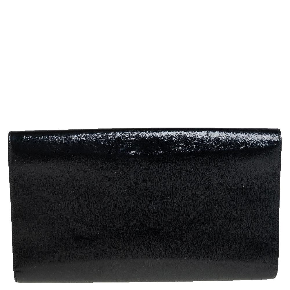 ysl clutch patent leather