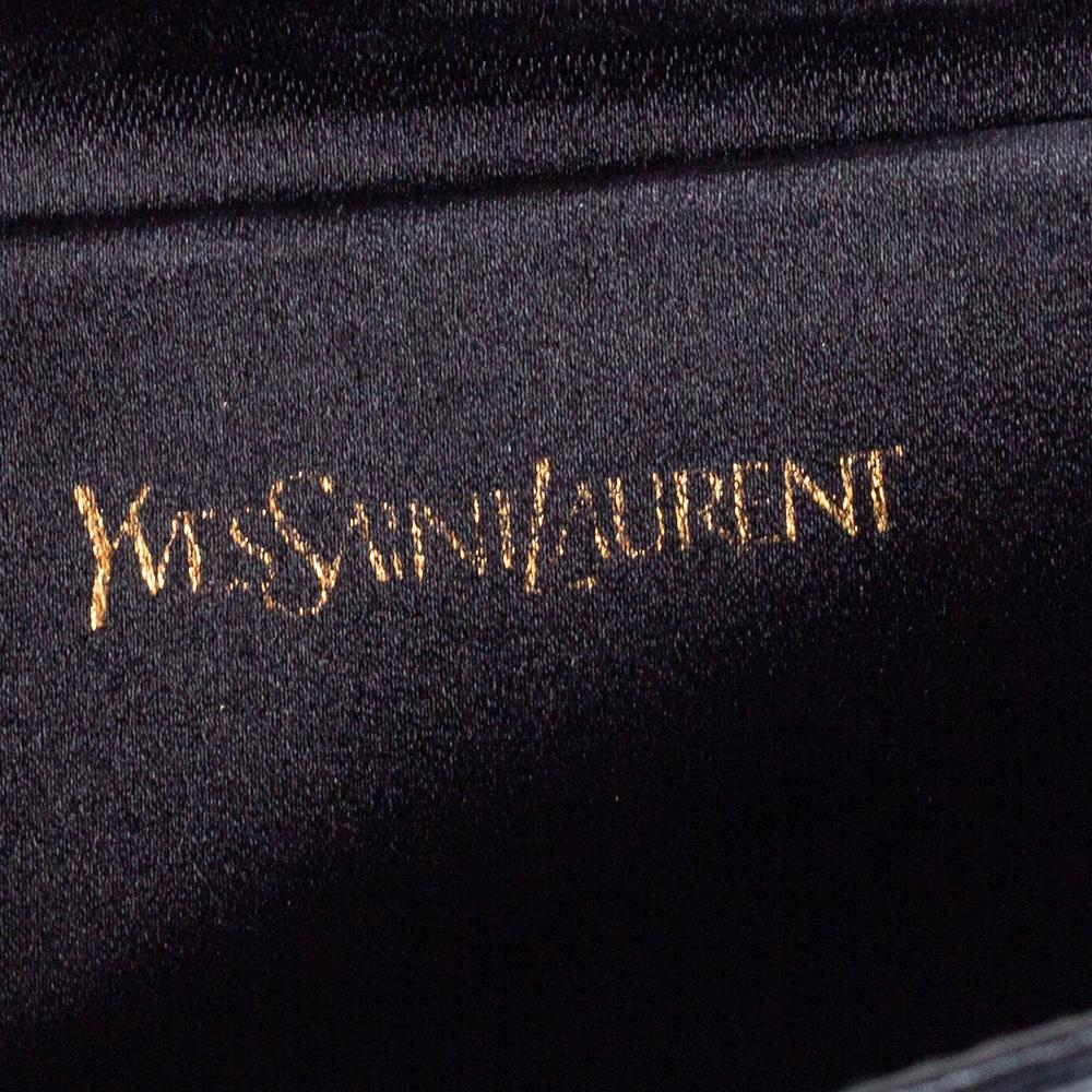 Yves Saint Laurent Black Patent Leather Belle De Jour Flap Clutch 3