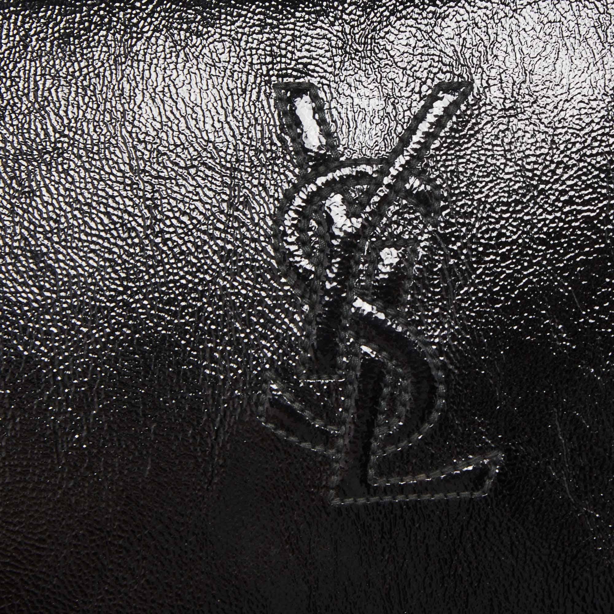 Yves Saint Laurent Black Patent Leather Belle De Jour Wallet on Chain 6
