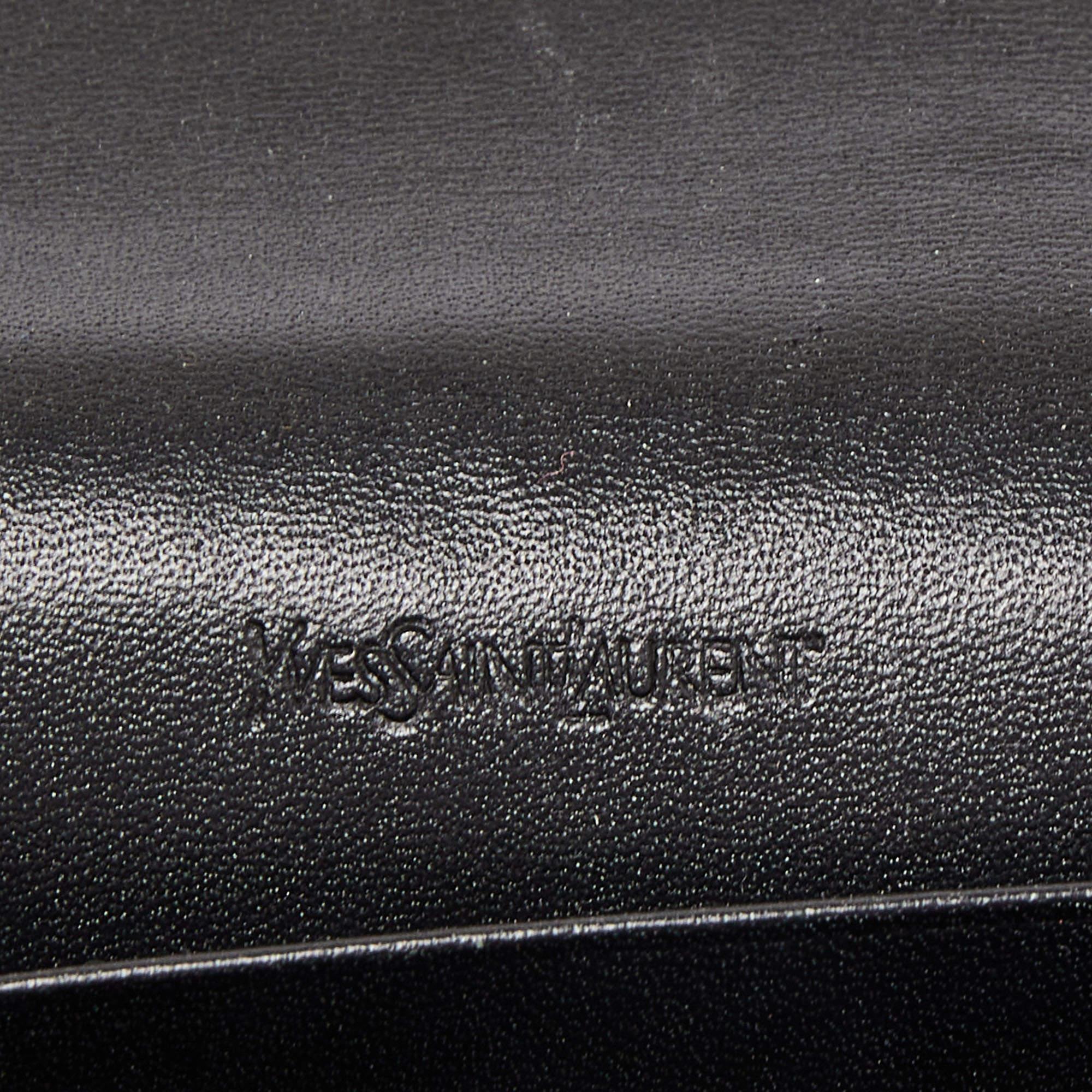 Yves Saint Laurent Black Patent Leather Belle De Jour Wallet on Chain 1