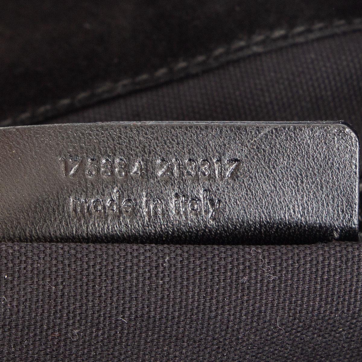 Black YVES SAINT LAURENT black patent leather DOWNTWON MEDIUM CROCO TOTE Bag