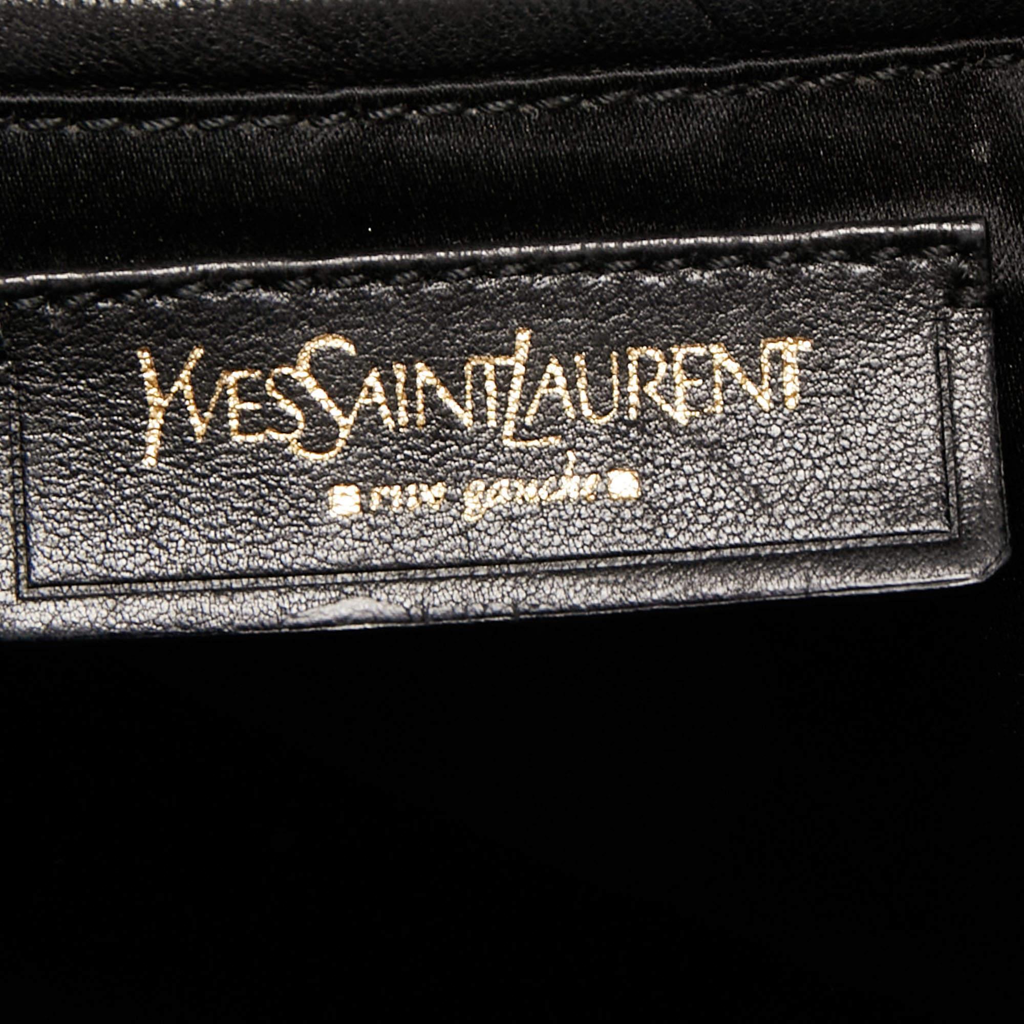 Yves Saint Laurent Black Patent Leather Large Downtown Tote 5