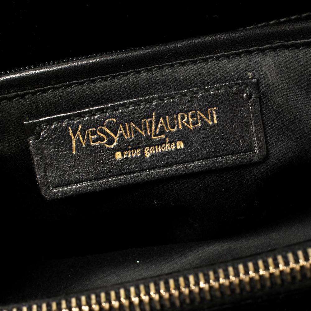 Yves Saint Laurent Black Patent Leather Large Uptown Satchel 6