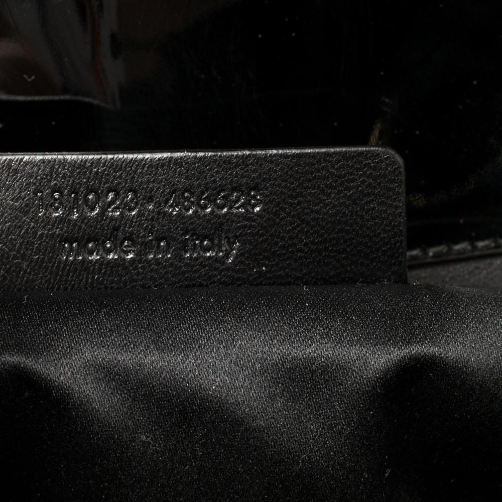 Yves Saint Laurent Black Patent Leather Large Uptown Satchel 7
