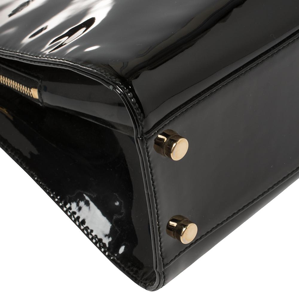 Yves Saint Laurent Black Patent Leather Large Uptown Satchel 1