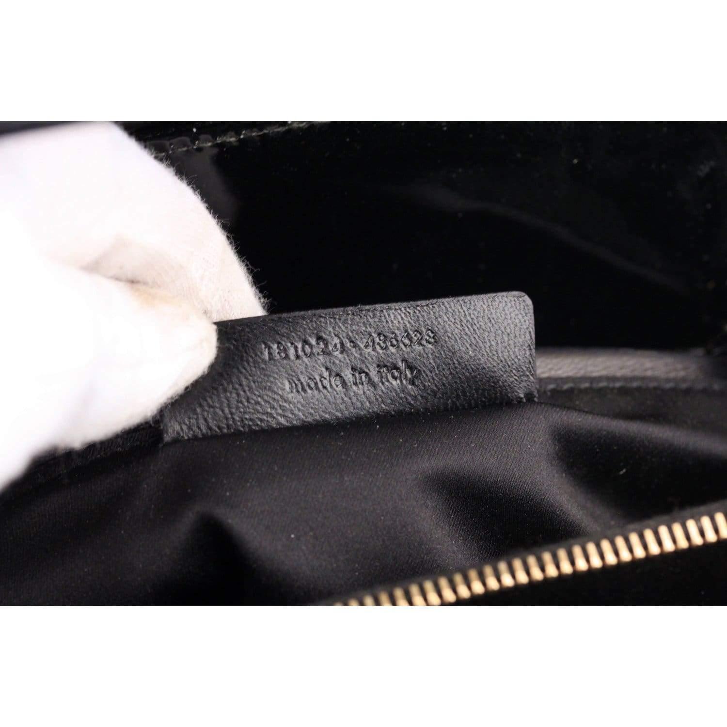 YVES SAINT LAURENT Black Patent Leather UPTOWN Bag HANDBAG Satchel In Excellent Condition In Rome, Rome