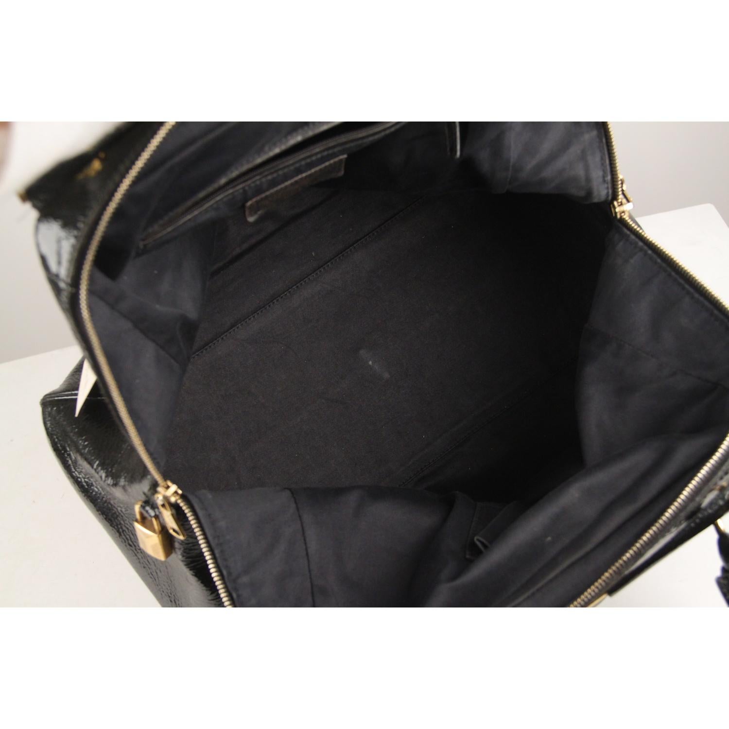 Yves Saint Laurent Black Patent Majorelle Bag Handbag Satchel 2