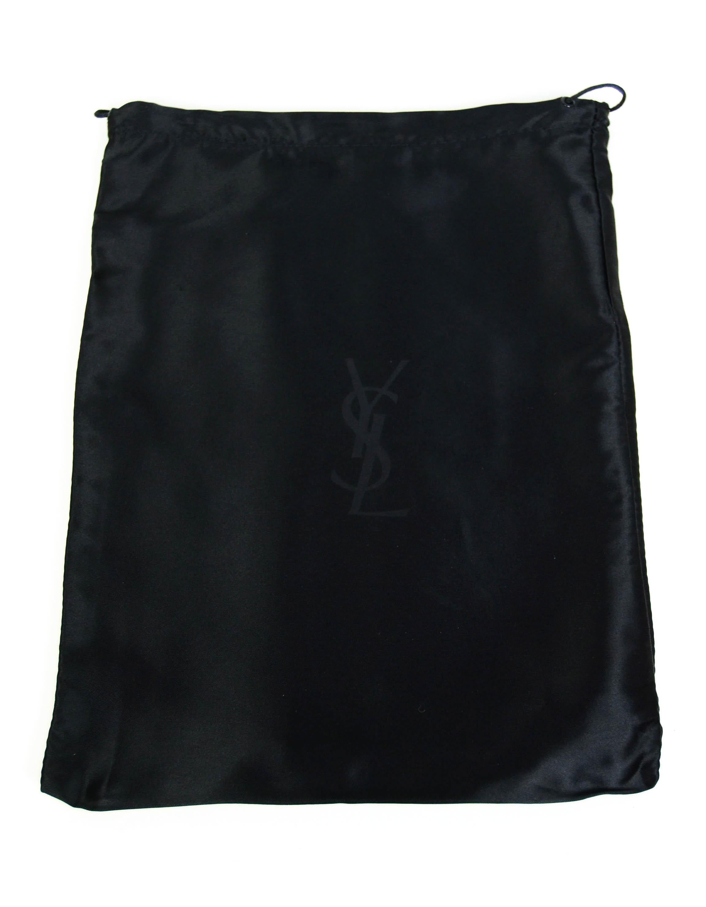 Yves Saint Laurent Black Patent Monogram Large Belle De Jour Clutch Bag 1