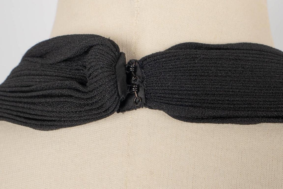 Yves Saint Laurent Black Pleated Top For Sale 5