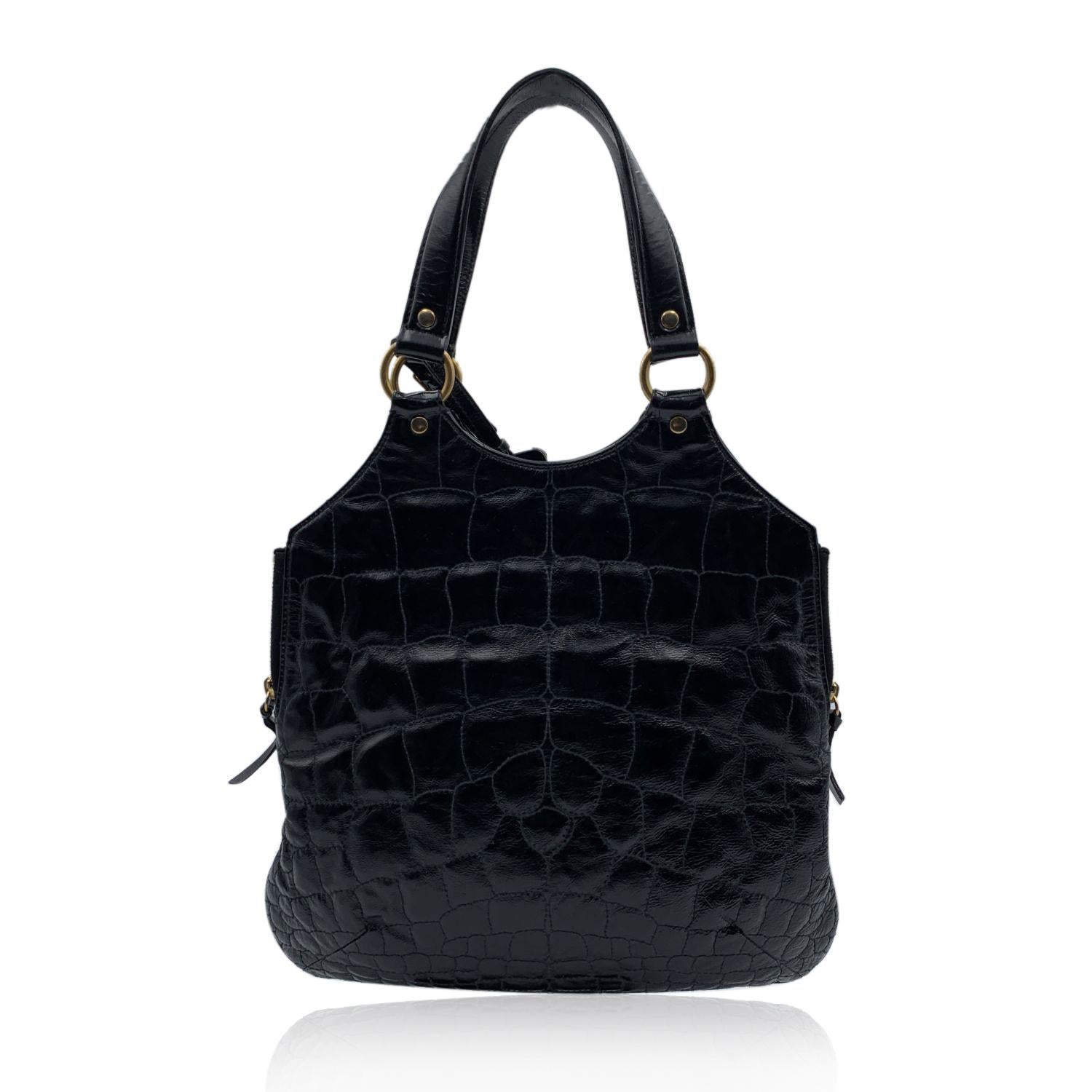 Yves Saint Laurent Black Quilted Leather Metropolis Tribute Bag In Excellent Condition In Rome, Rome