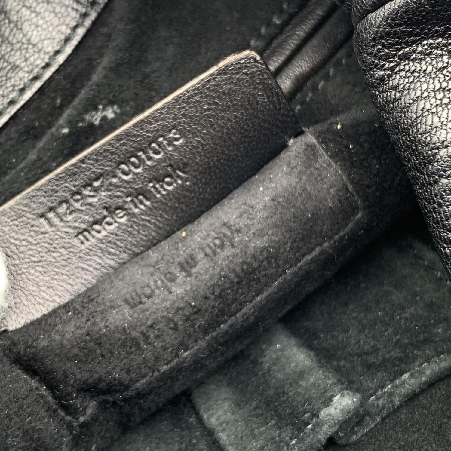 Yves Saint Laurent Black Ruffled Leather Hobo Shoulder Bag Tote 4