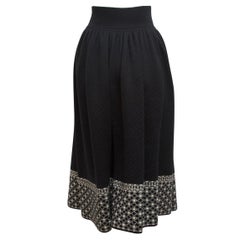 Yves Saint Laurent Black Russian Collection Skirt