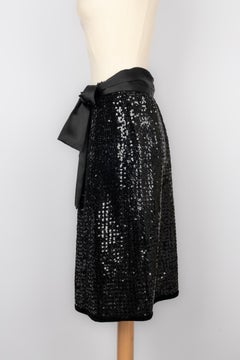 Yves Saint Laurent jupe noire à sequins