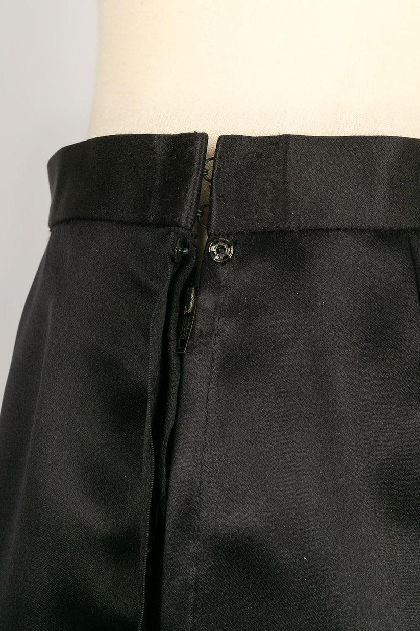 Yves Saint Laurent Black Silk Haute Couture Suit Set For Sale 8
