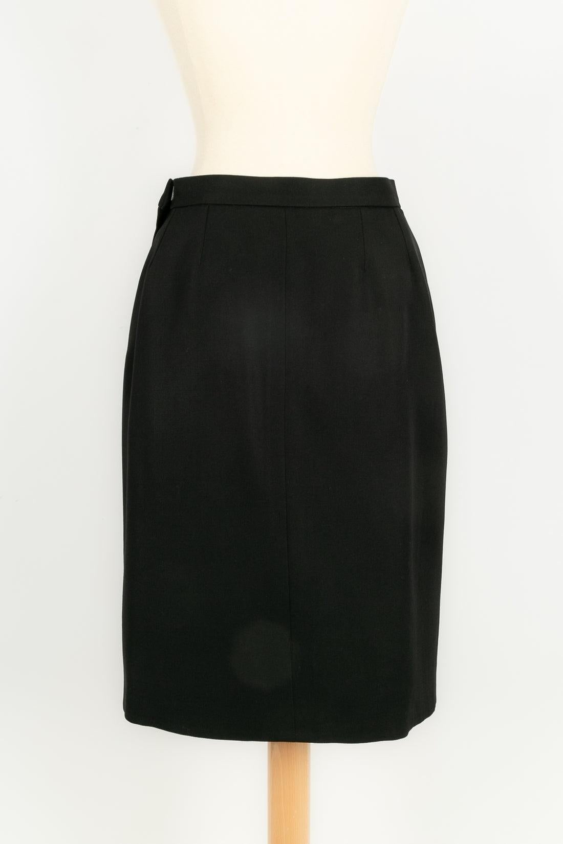 Yves Saint Laurent Black Skirt Suit For Sale 3