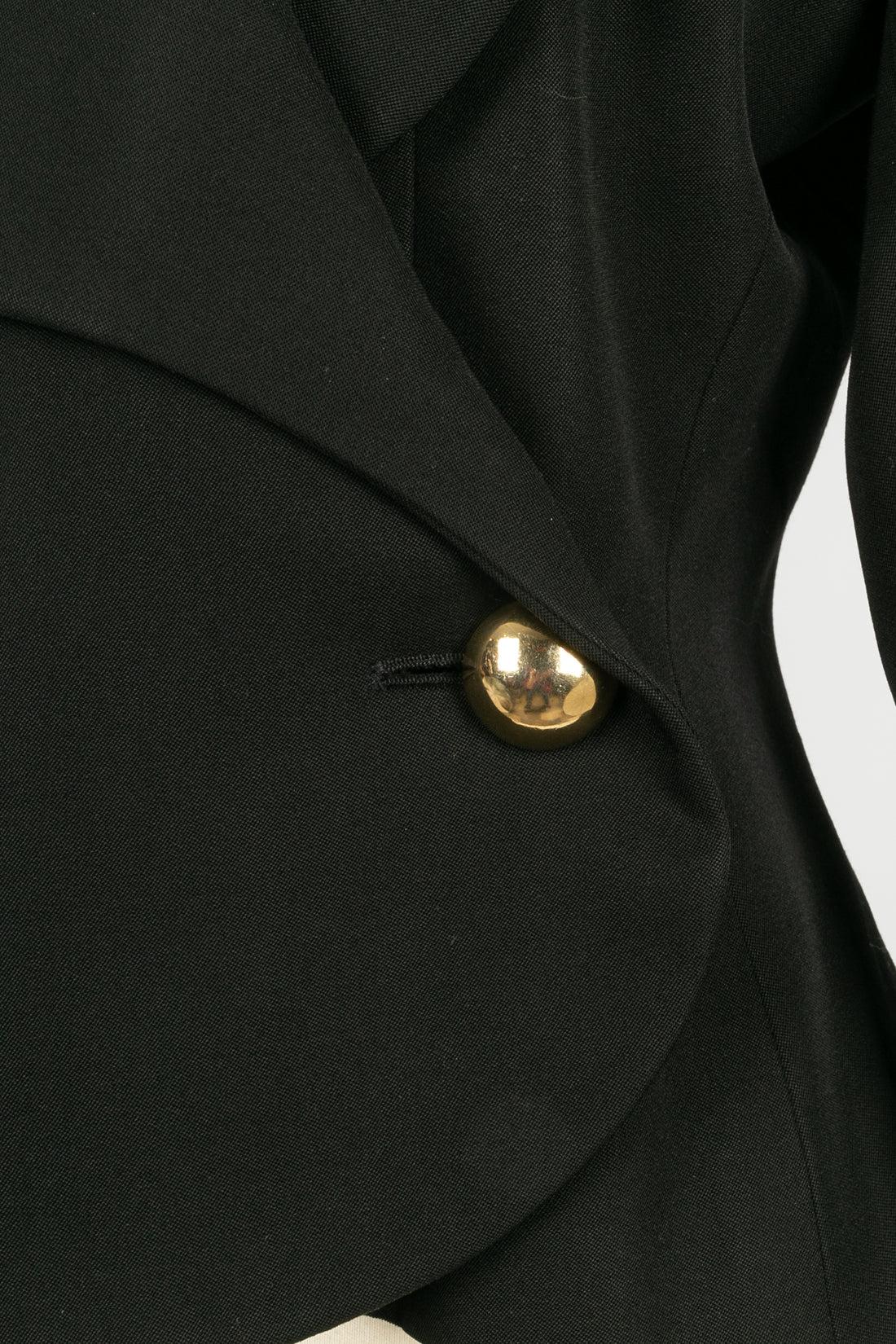 Yves Saint Laurent Black Skirt Suit For Sale 4