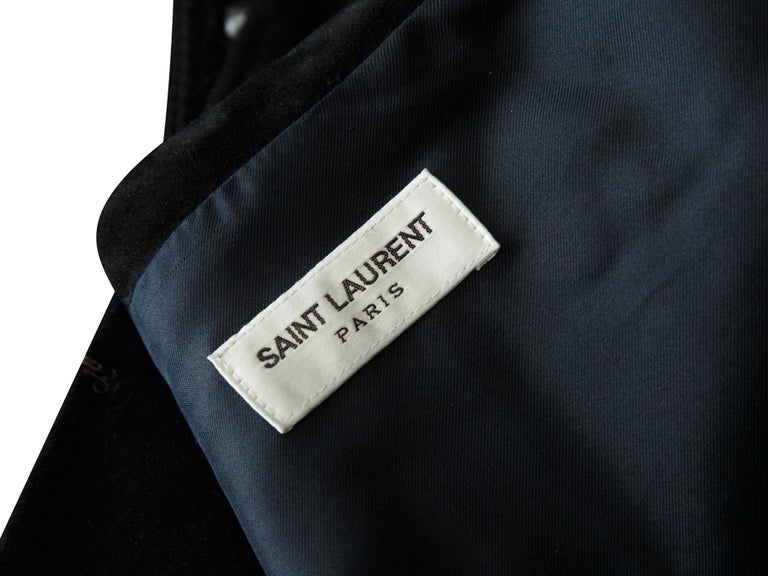 Yves Saint Laurent Black SS 2015 Studded Suede Vest at 1stDibs