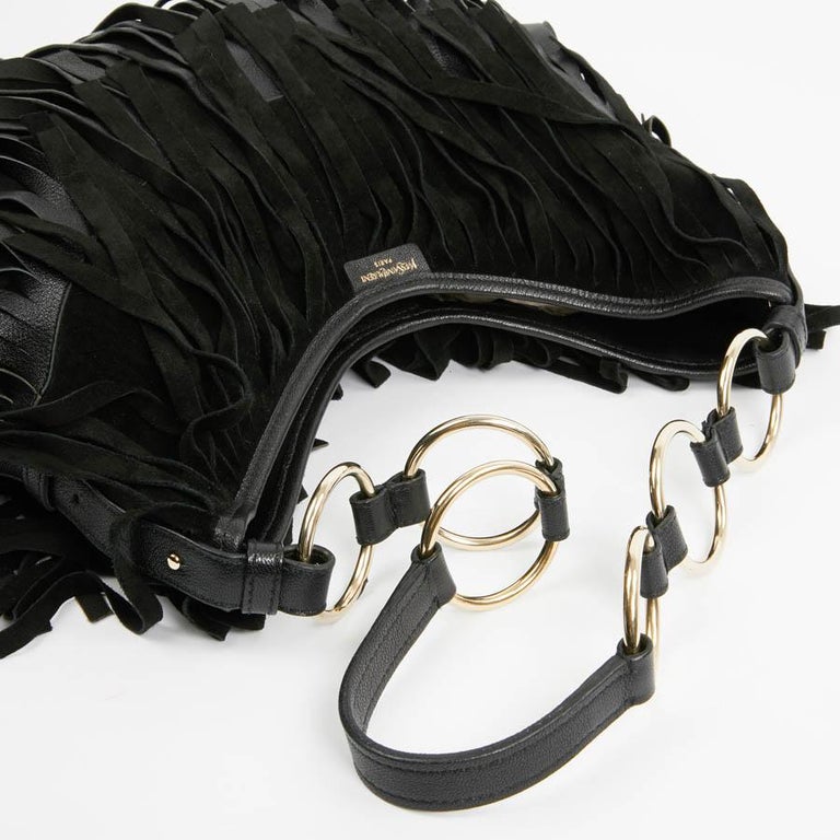 Yves Saint Laurent Black Suede Fringe Bag at 1stDibs saint laurent