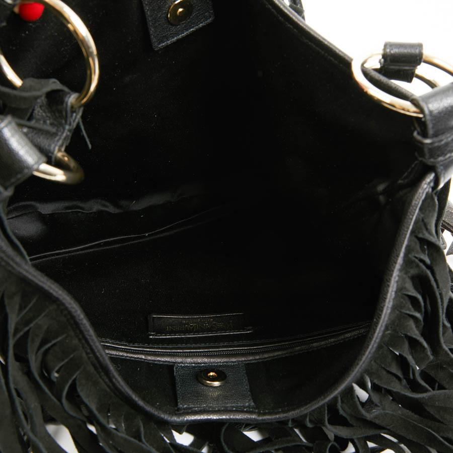 Yves Saint Laurent Black Suede Fringe Bag 5
