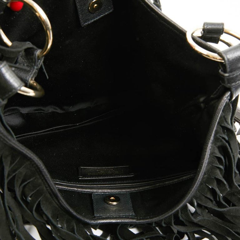 Yves Saint Laurent Black Suede Fringe Bag at 1stDibs saint laurent