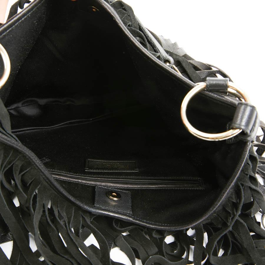 Yves Saint Laurent Black Suede Fringe Bag 6