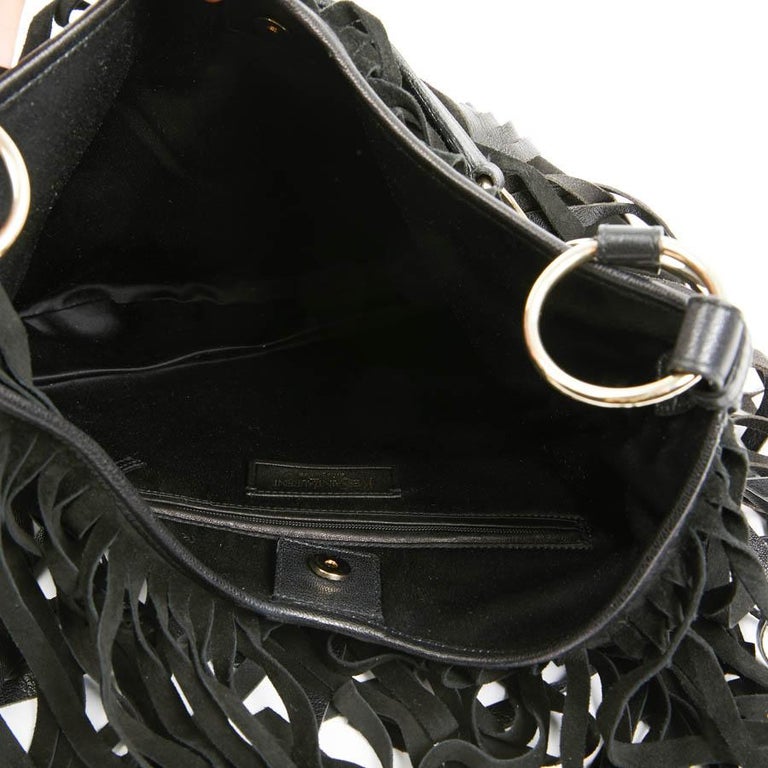 Yves Saint Laurent Black Suede Fringe Bag at 1stDibs saint laurent