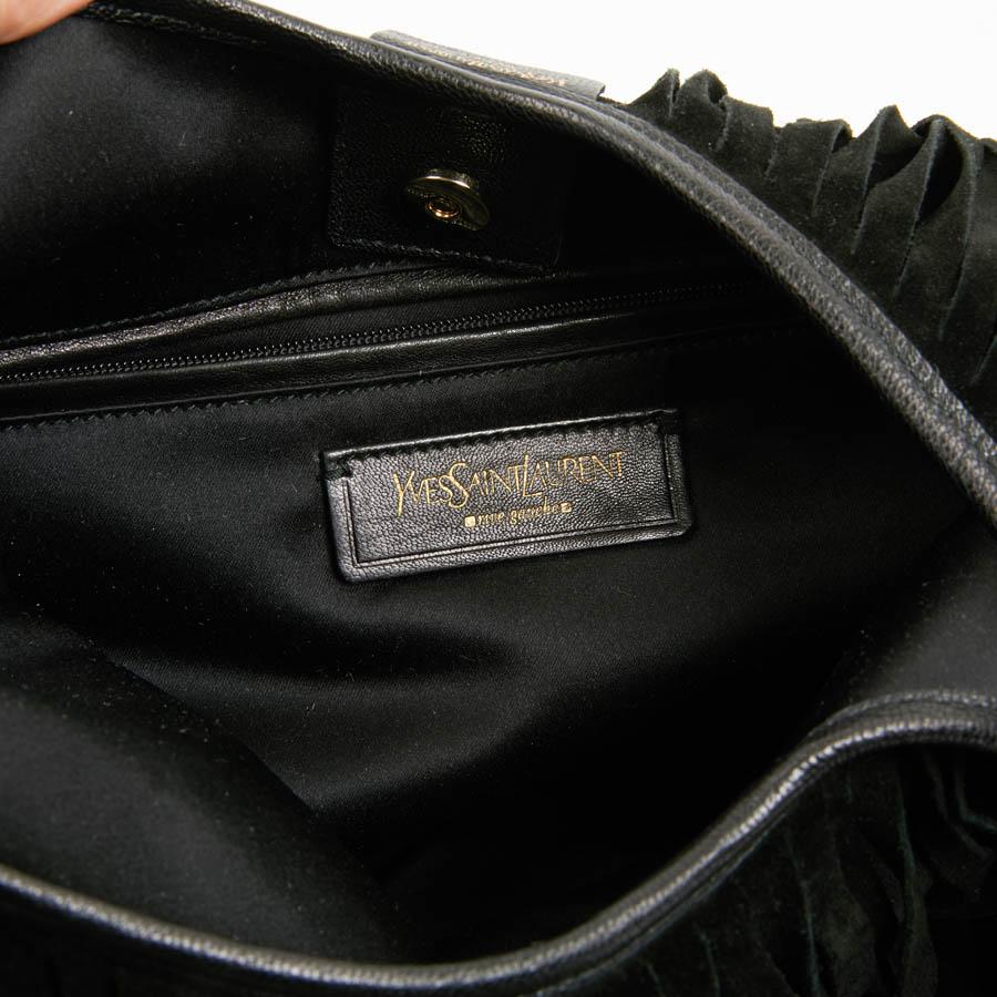 Yves Saint Laurent Black Suede Fringe Bag 7