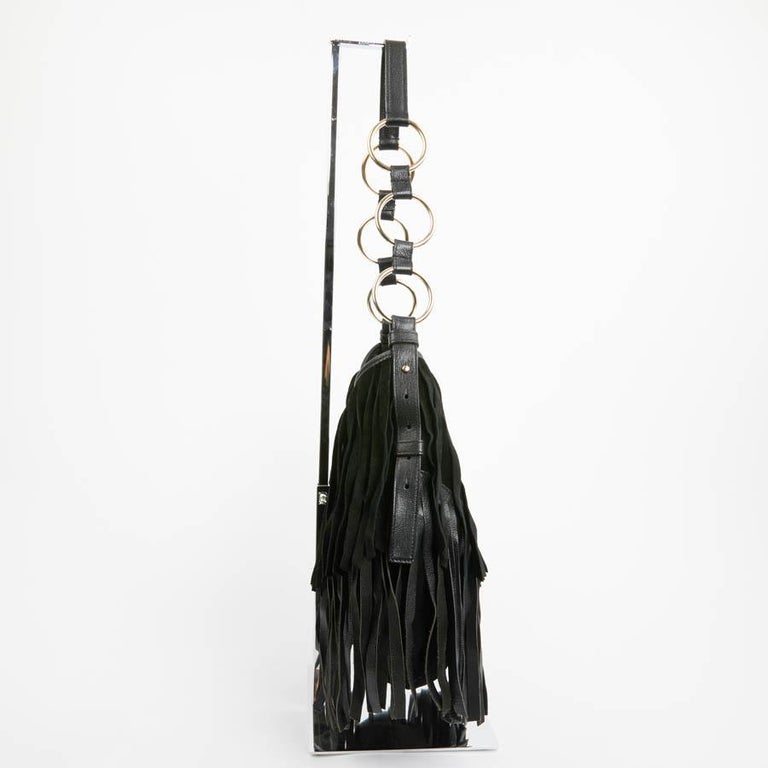 Yves Saint Laurent Black Suede Fringe Bag at 1stDibs saint laurent